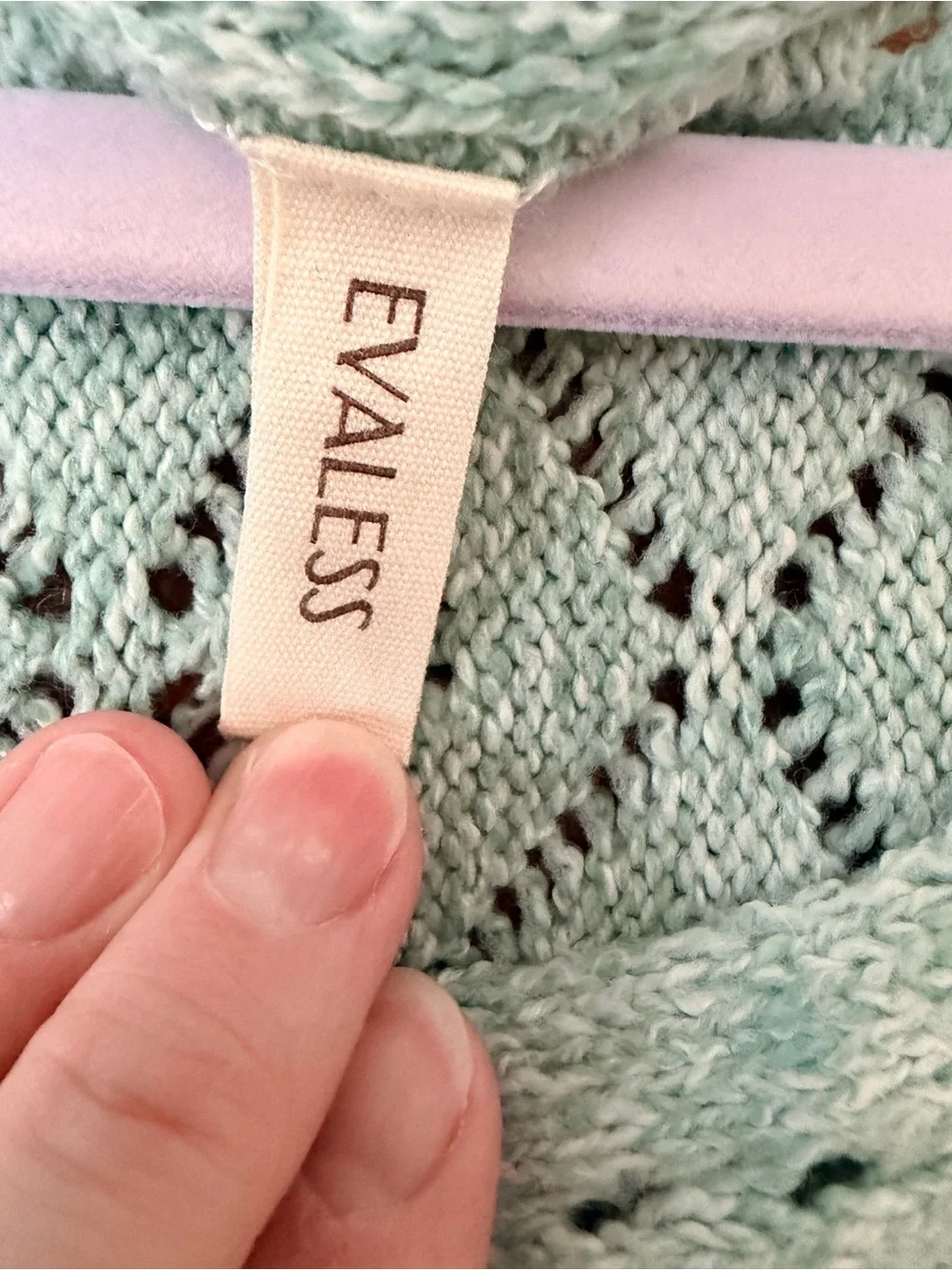Open-Knit Mint Pullover Sweater
